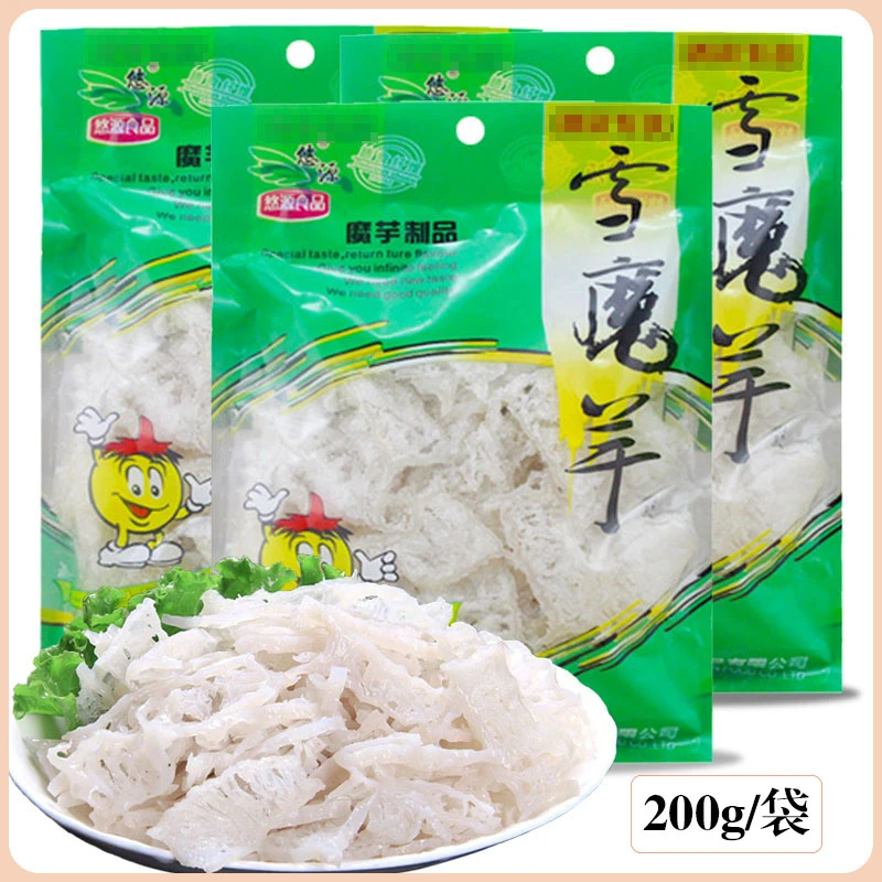 悠源陕西安康雪爽口爽口干凉拌菜烹饪食品200g爽口嫩滑魔芋制品