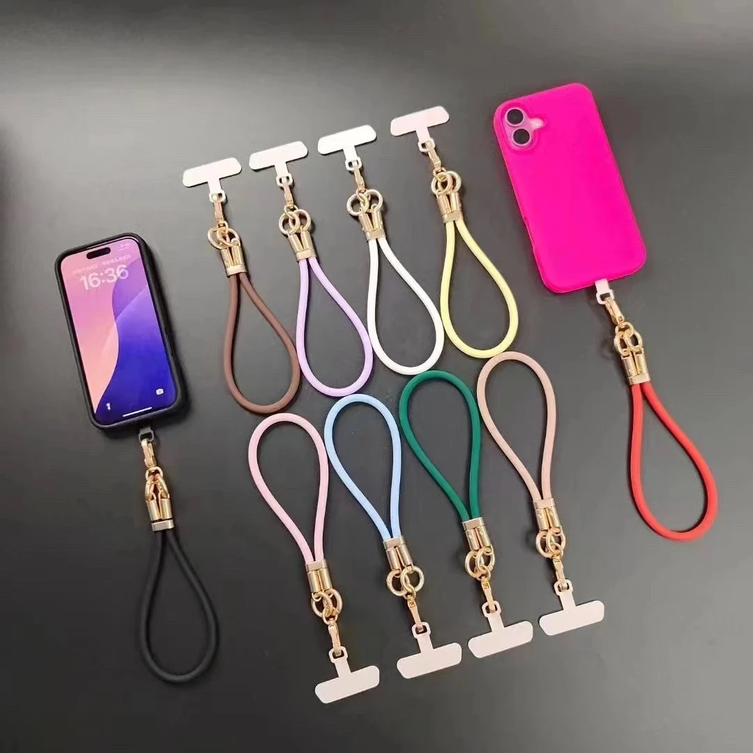 高级感可调节手机挂绳手腕绳结实防丢手机壳挂链液态硅胶手机绳