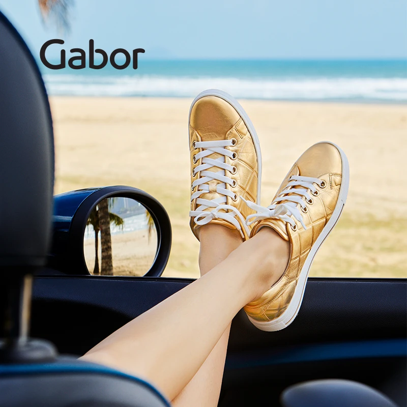 【小水专属】Gabor嘉步女鞋潮流舒适低帮系带经典百搭女板鞋86515