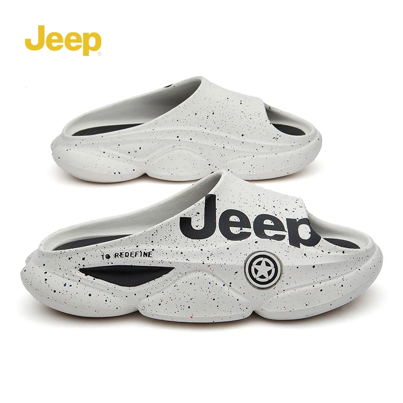 jeep吉普休闲一字拖夏季新款男士百搭外穿沙滩鞋男款镂空透气男鞋