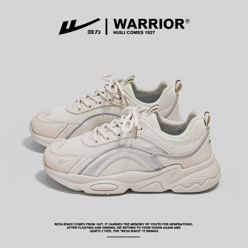 回力春季网面透气鞋老爹鞋女鞋2025新款厚底百搭休闲运动鞋子1716