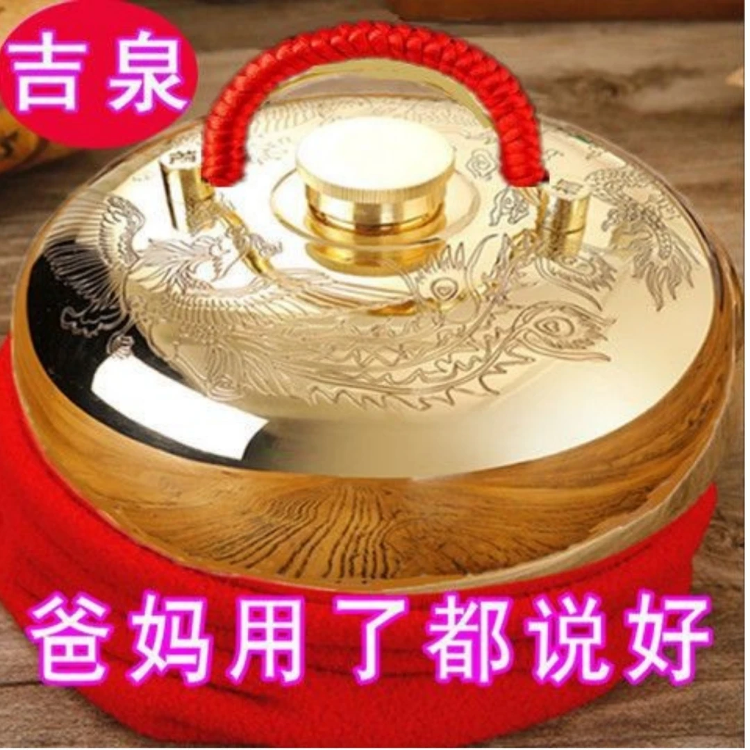 纯铜汤婆子加厚热水壶注水暖宝老式烫婆子热水袋烫壶套汤捂子暖脚