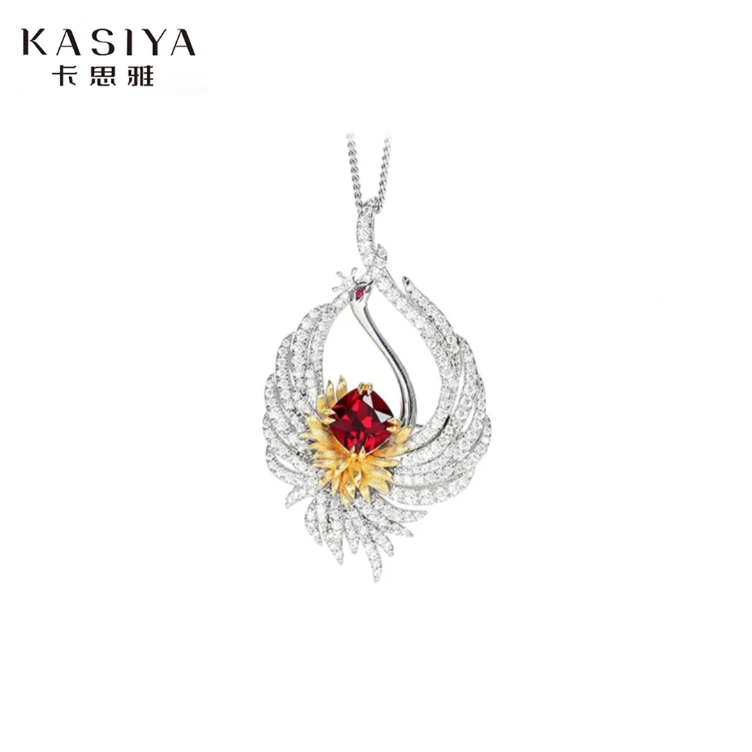 kasiya/卡思雅 铜合金胸针 高版设计师精致时尚凤凰胸针大气胸花