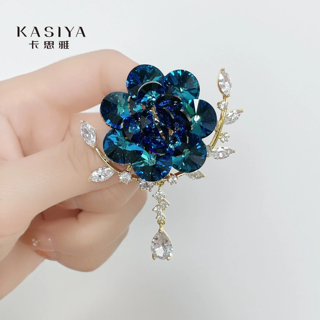 kasiya/卡思雅 铜合金胸针 施家系列 星雪依恋-气质款胸针