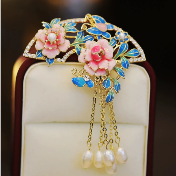 kasiya/卡思雅 铜合金胸针 复古重工兰亭集设计款胸针精致胸花