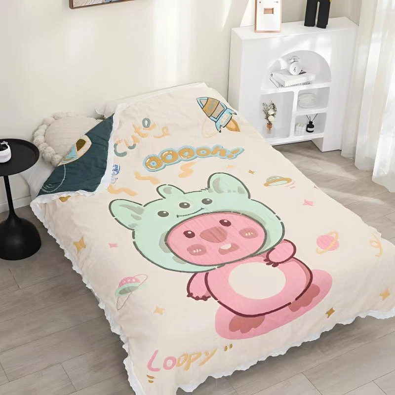 【露比Loopy】泡芙被150*200奶芙棉空调被夏凉被单人加厚亲肤可爱