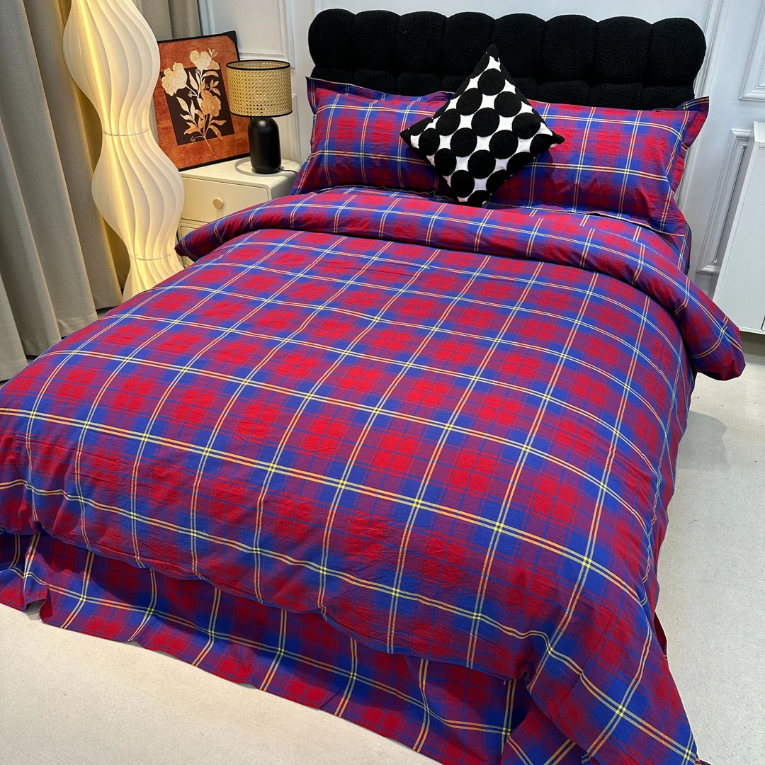 【新品 车厘子】100%全棉棉绒棉纱加密加厚床上用品被套床单四件套