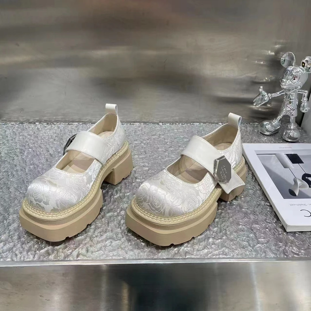 636-18【大唐】~日系学院风圆头中式开口乐福鞋女