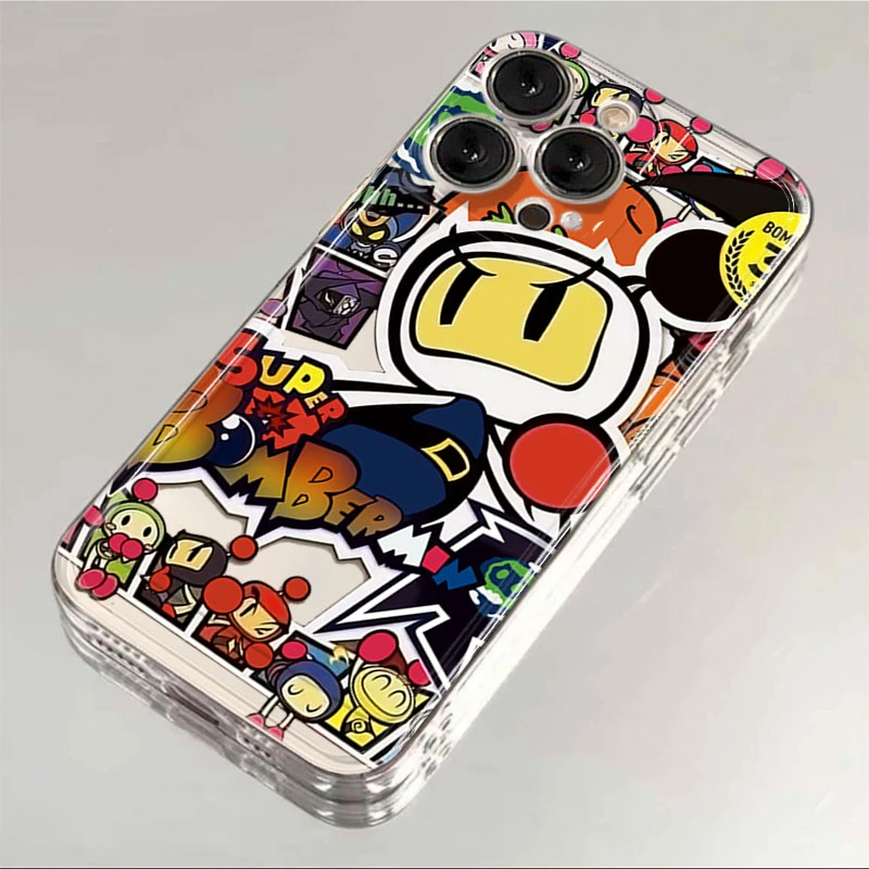 炸弹人苹果15手机壳iPhone14promax12软壳13XR11女Xs男8Plus7