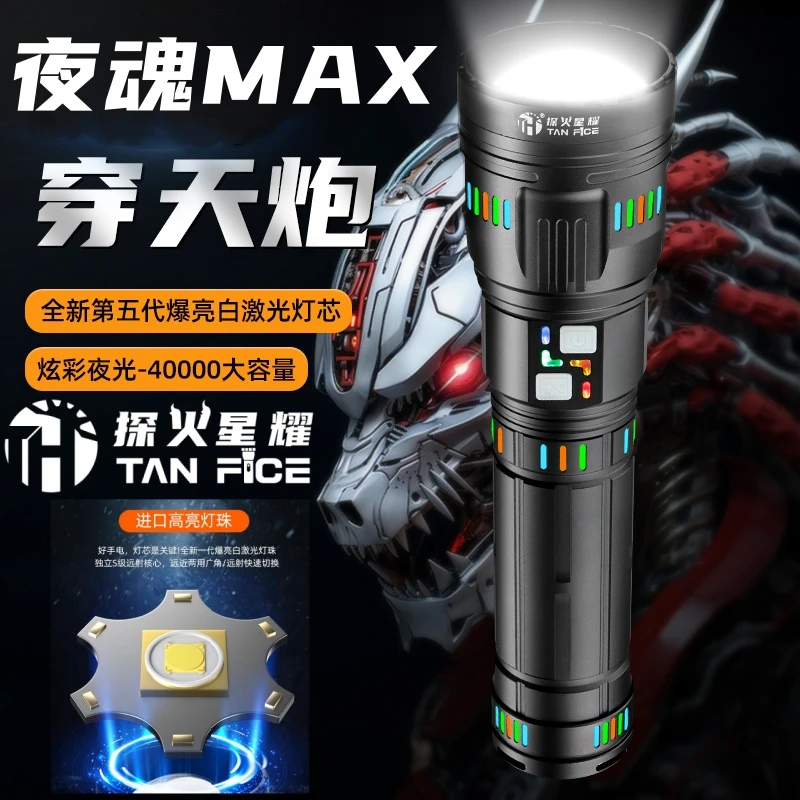探火星耀【夜魂MAX】德国SSBT600 超亮强光户外持久续航耐用手电筒