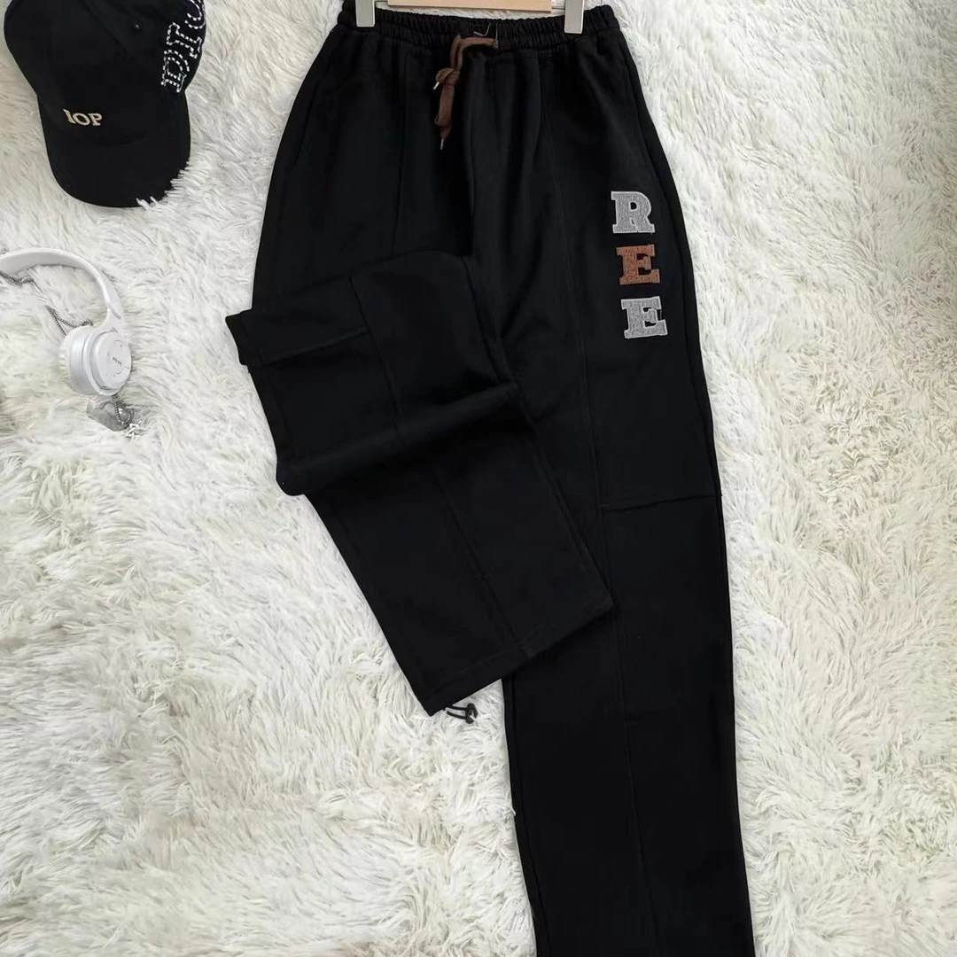 秋季新贴布7714卫裤REE重工981字母