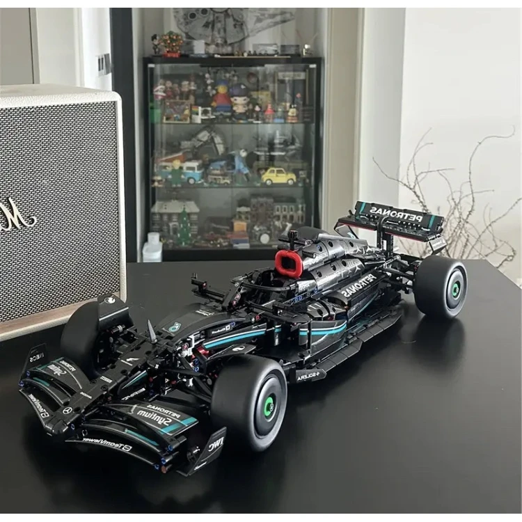 1:8梅赛德斯F1方程式赛车积木玩具益智高难度挂墙遥控编程模型