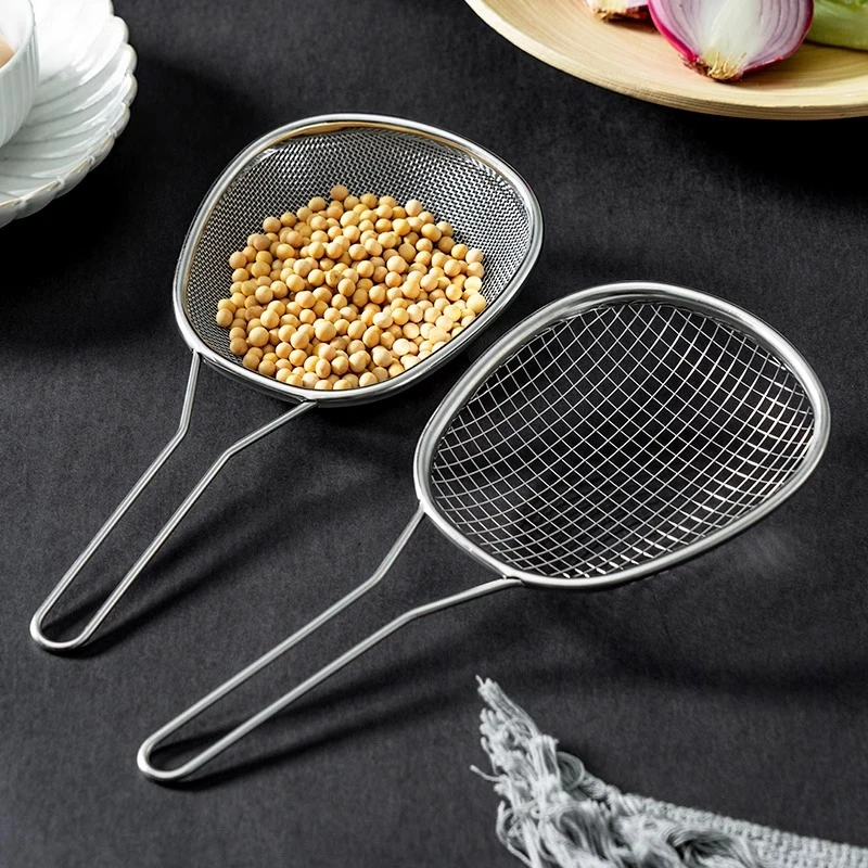 家用304不锈钢漏勺油炸捞煮过滤漏网笊篱沥水捞面勺加厚火锅捞勺