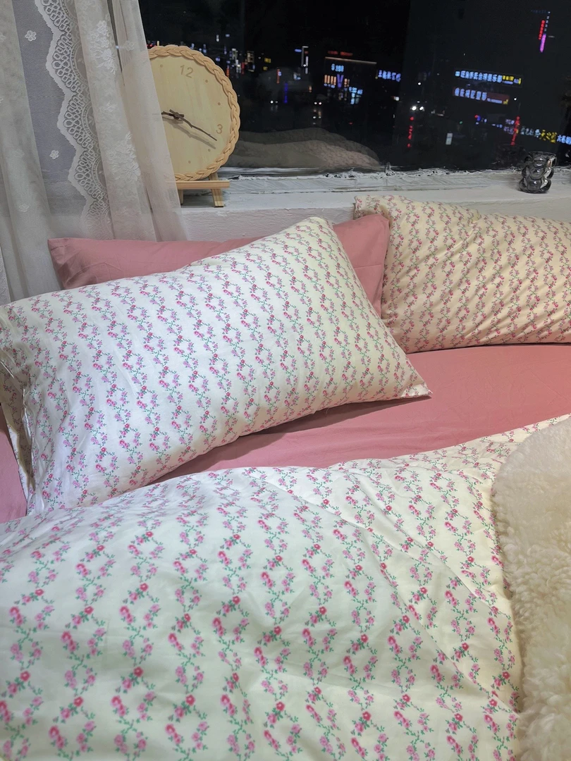 花西夫人·韩式小清新ins印花小碎花混搭三件套四件套亲肤民宿蔷薇