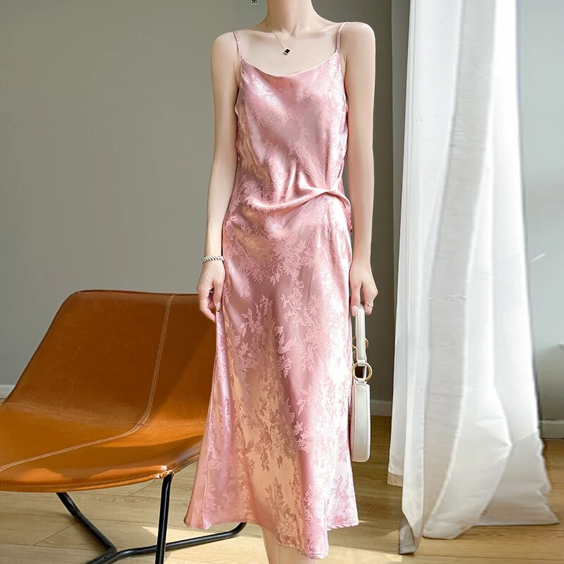 吊带裙套头连衣裙连衣裙夏季气质收腰复古时尚法式中长款修身