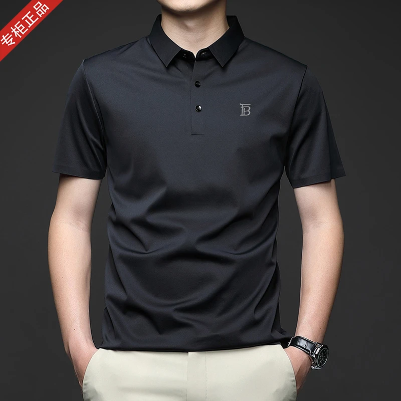 专柜正品英伦轻奢短袖t恤POLO衫夏季休闲透气薄款无痕速干半袖衫