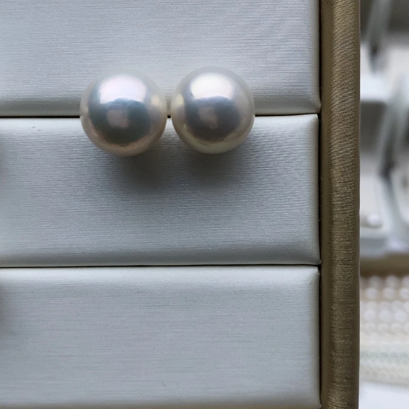 【闪购商品】淡水珍珠耳饰银S925镶嵌12-13