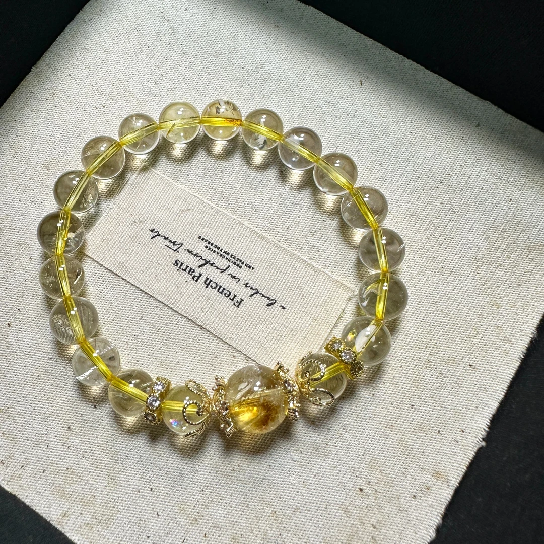 {yu}天然水晶黄水搭配黄塔晶