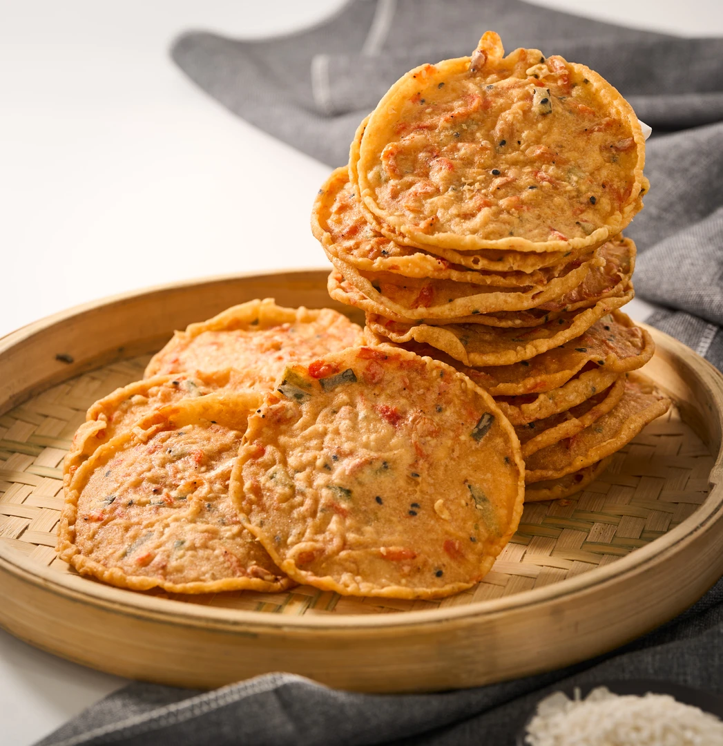 馋嘴江西特产赣南虾米巴月亮巴花生香辣薄脆精选传统即食土特产