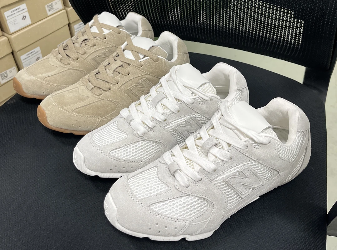 亏米清清清 莞产休闲运动跑步鞋真皮网面透气平底女鞋低帮女款