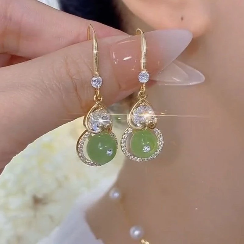 925银针耳饰  新中式葫芦耳环小众耳饰-459