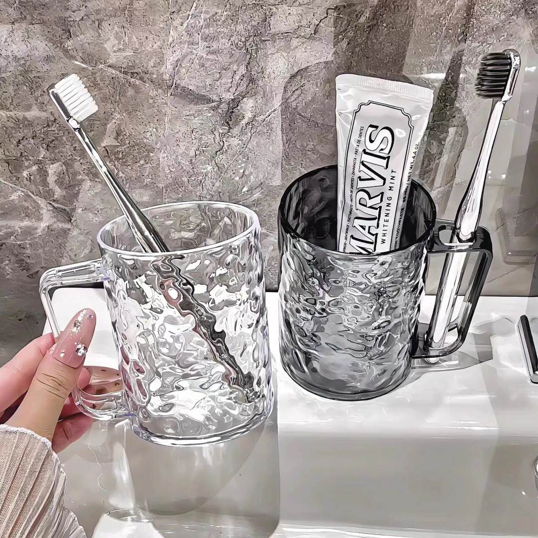 冰川纹漱口杯家用女刷牙洗漱杯牙杯口杯透明牙刷杯学生宿舍刷牙杯