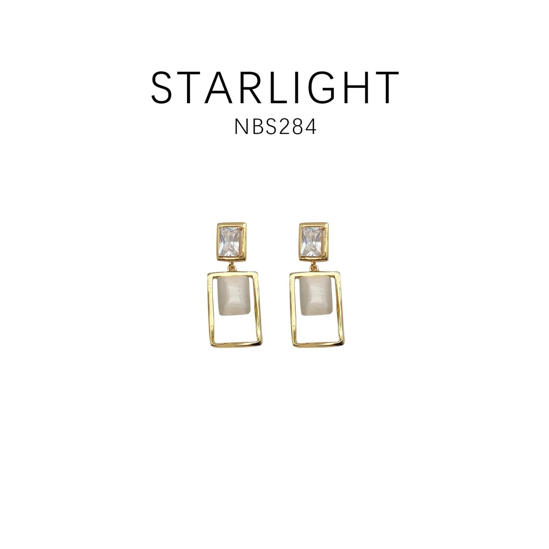 铜合金耳饰 设计款优雅时尚轻奢百搭耳饰~NBS284