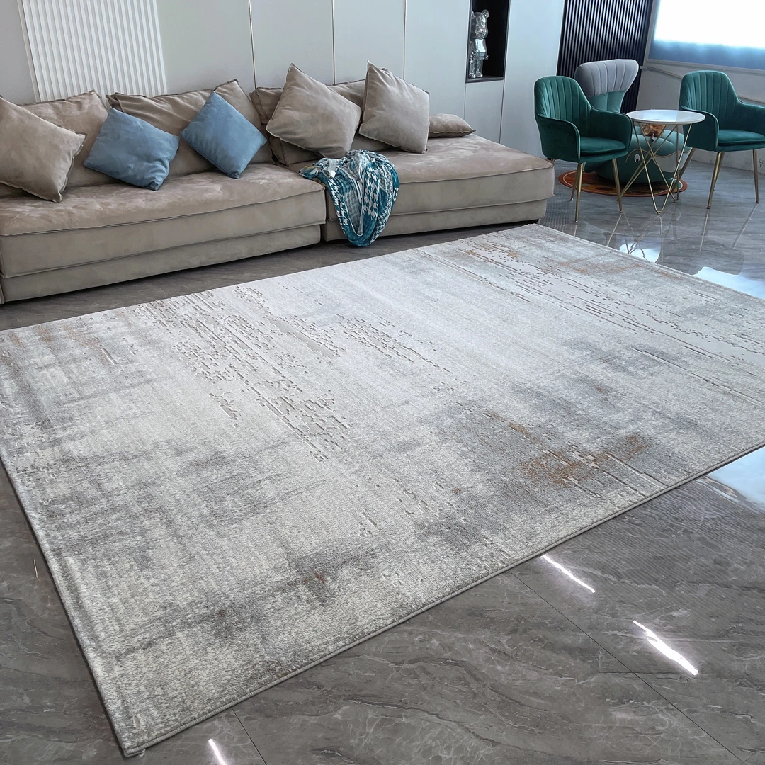 010机织威尔顿进出口品质黄麻底部加厚轻奢简约高端客厅卧室地毯