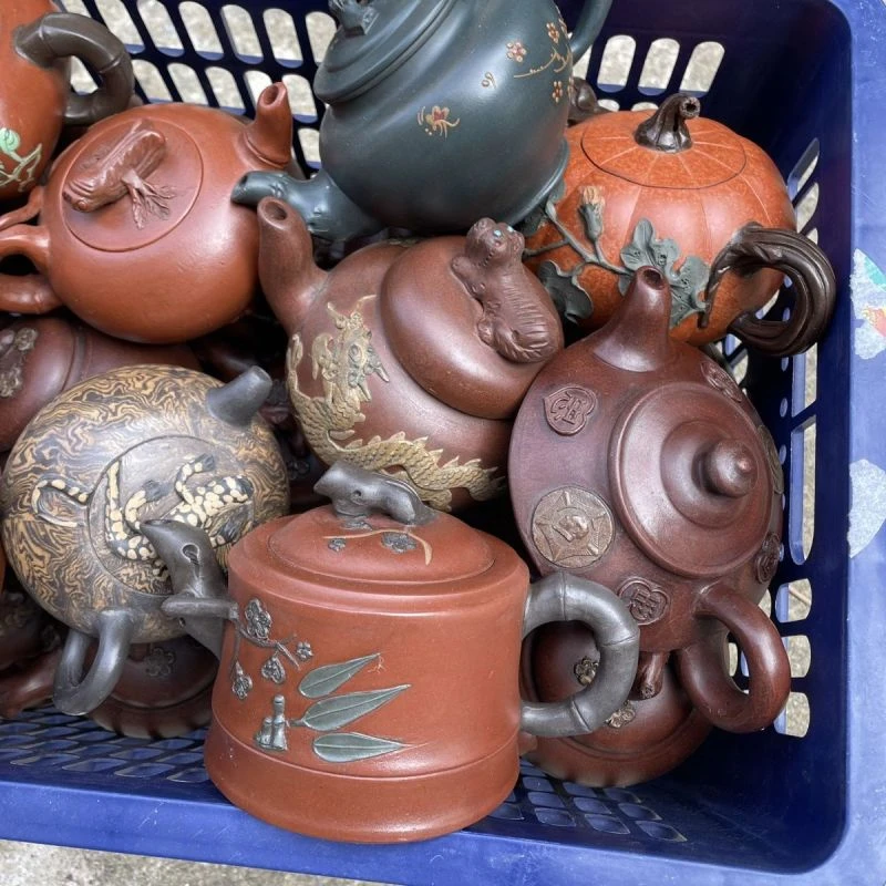 赔钱处理一批库存积压仿老壶名家纯手工宜兴紫砂壶景州石瓢西施壶