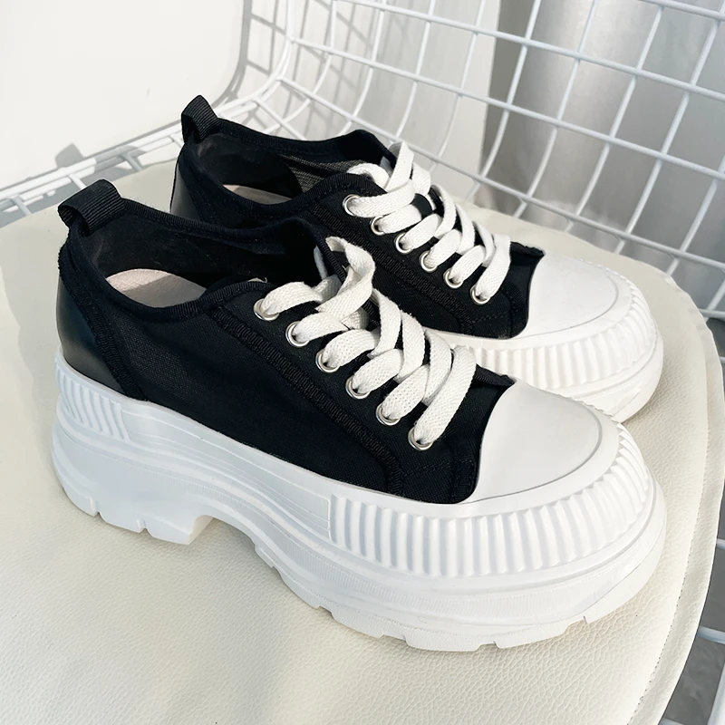 增高8.5cm 24年新款时尚百搭系带小个子厚底休闲小白鞋G267
