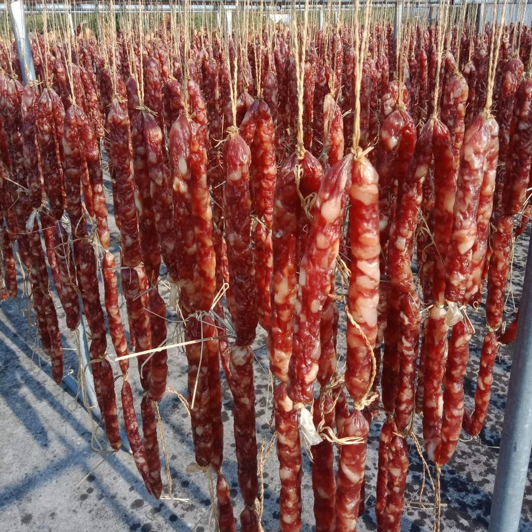 增城小楼特产何仙姑腊味 土猪生晒新鲜猪肉自然生晒1斤装腊肠腊肉