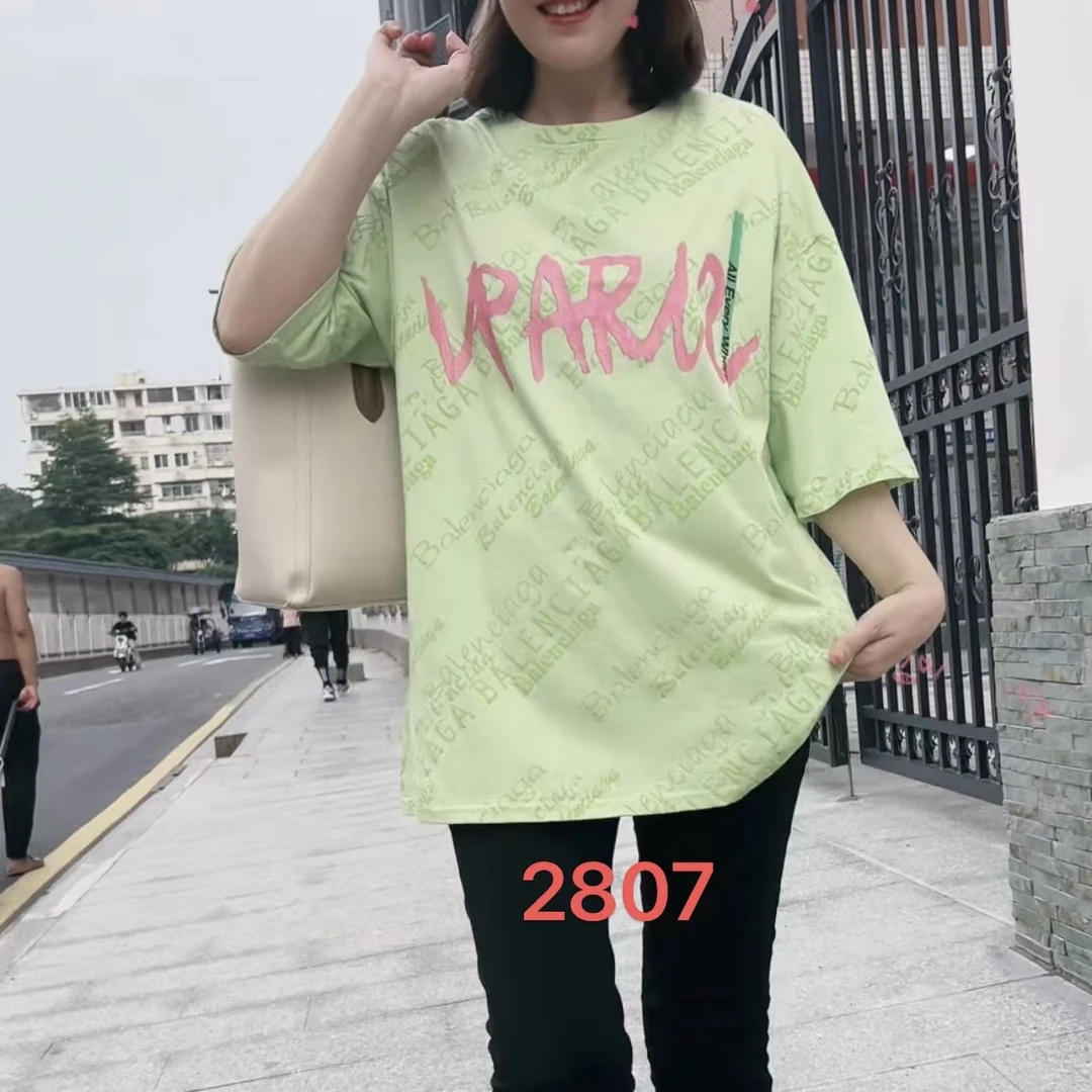 印花t恤女短袖2024夏季新款宽松休闲百搭减龄圆领半袖时尚上衣服