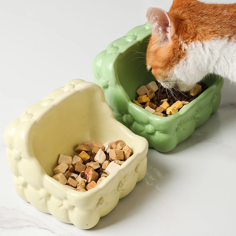 平替好物陶瓷宠物碗宠物水碗可爱宠物喂食碗护颈宠物碗防翻宠物碗