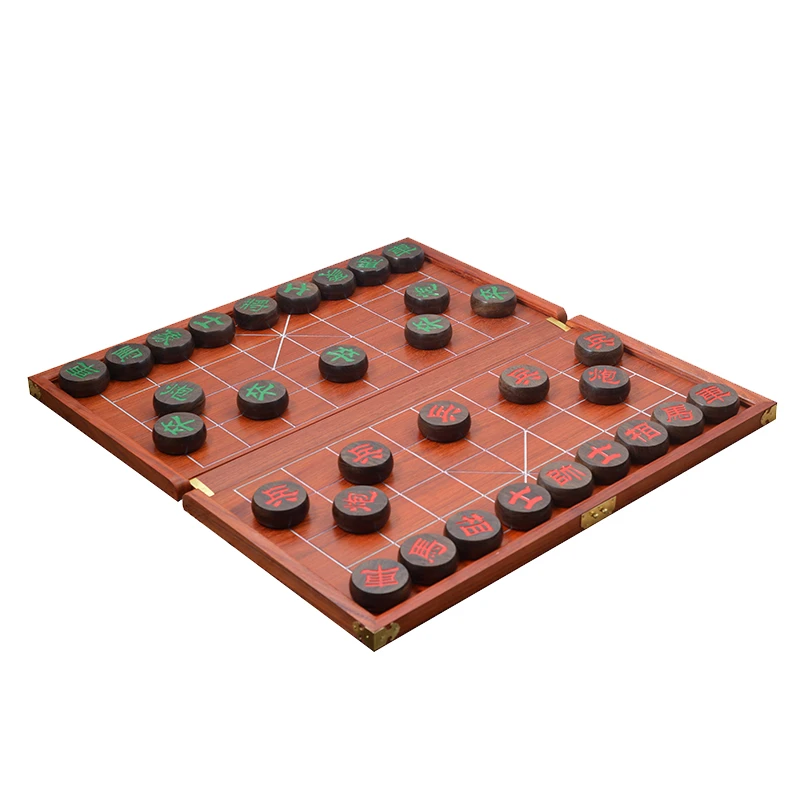 弈流大号红花梨棋盘折叠实木盘黑檀木象棋套装便携式棋具大码棋子