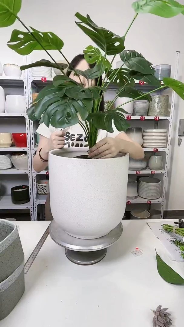 【闪购商品】陶瓷20CM（含）-50CM（不含）白麻大号30*31