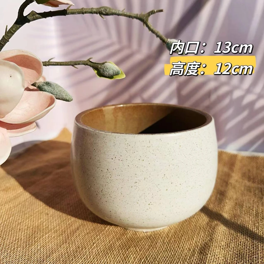 w0088景德镇手工大圆盆颜（手工盆有0.5的误差）