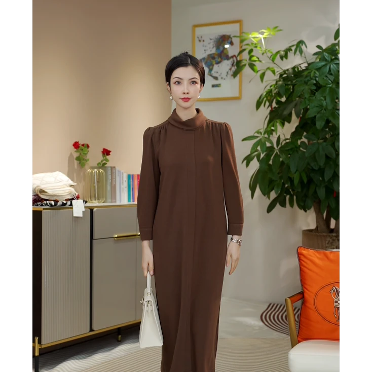 【七景超级太太】2024新款秋冬原创设计连衣裙女款SL24183