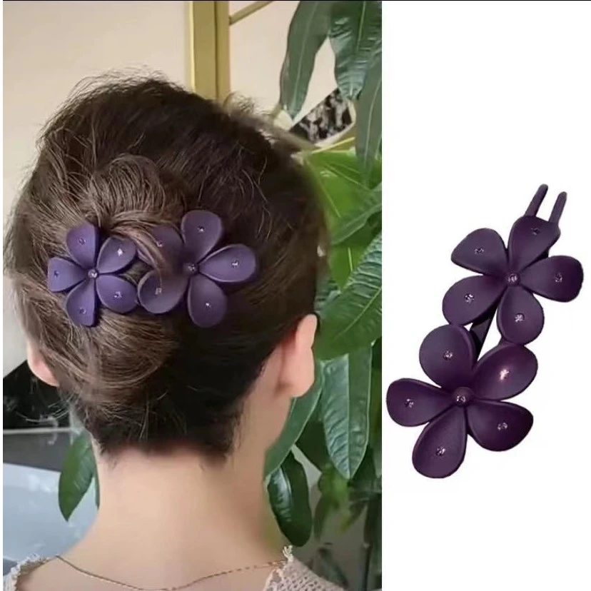 欧简尚花朵发时尚新款气质镶嵌精致发夹女