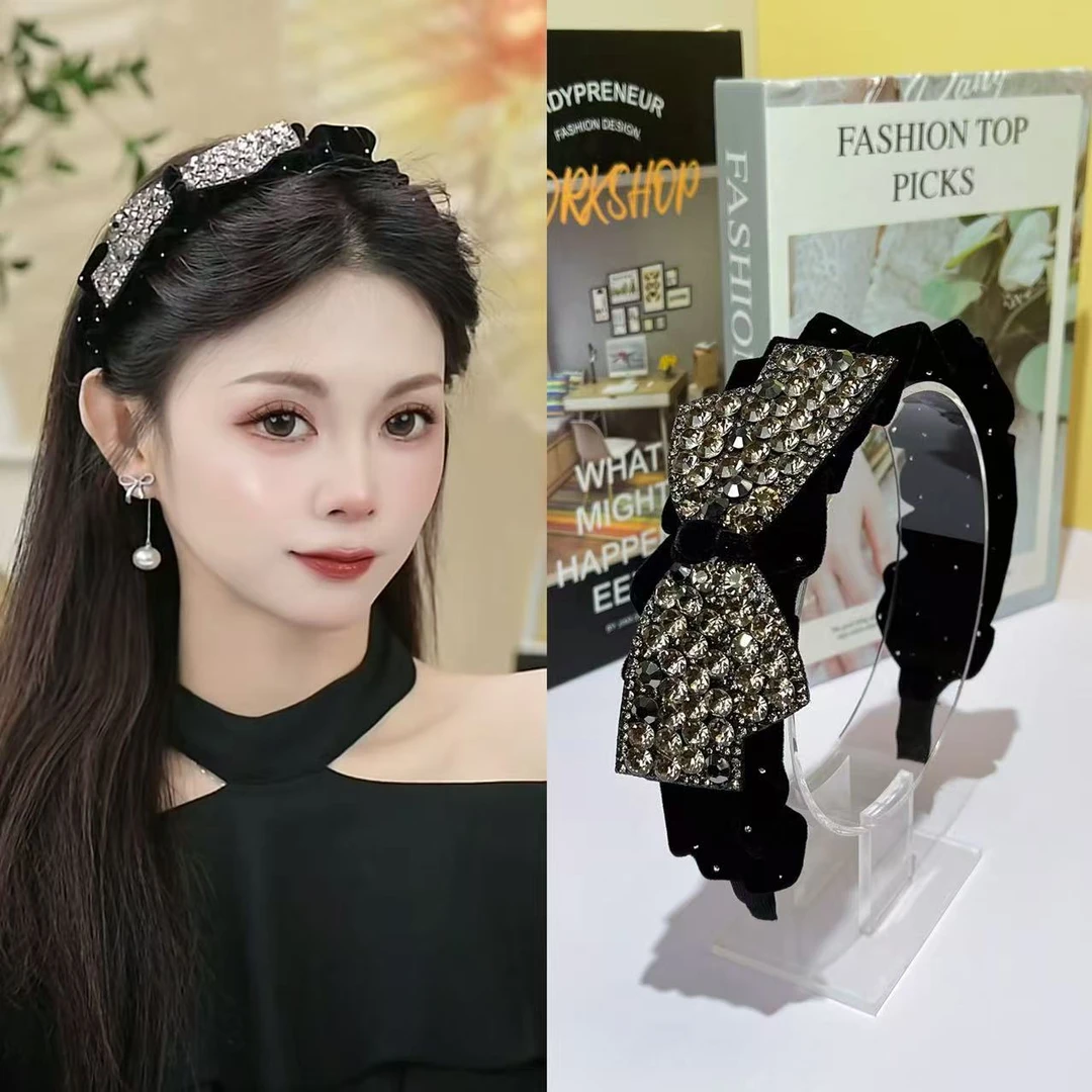 【财阀千金】法式复古颅顶蓬松显脸小丝绒褶皱发箍秋冬新款发饰