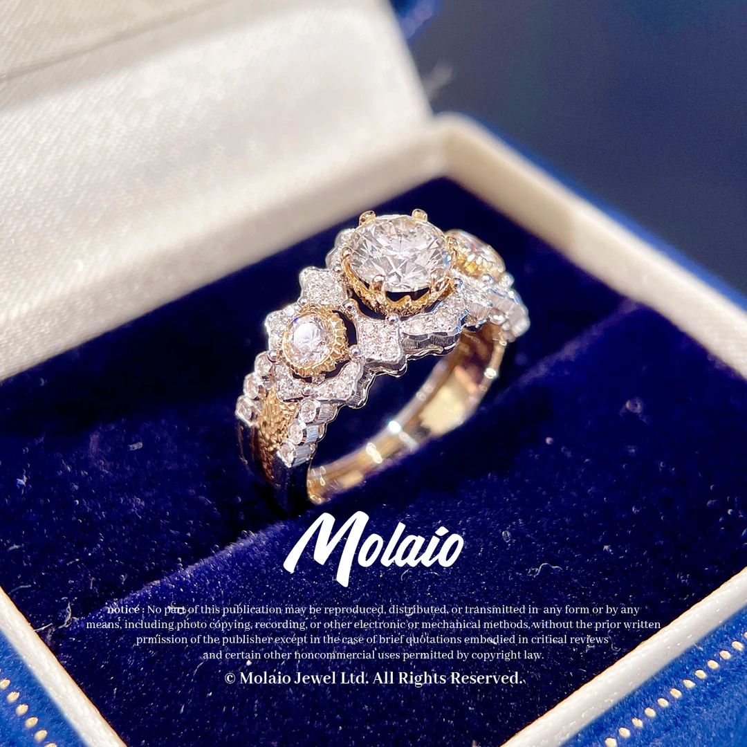 【合成/培育】【三生三世】【可选IGI】【主石1/1.5克拉 】18K戒指YV G071