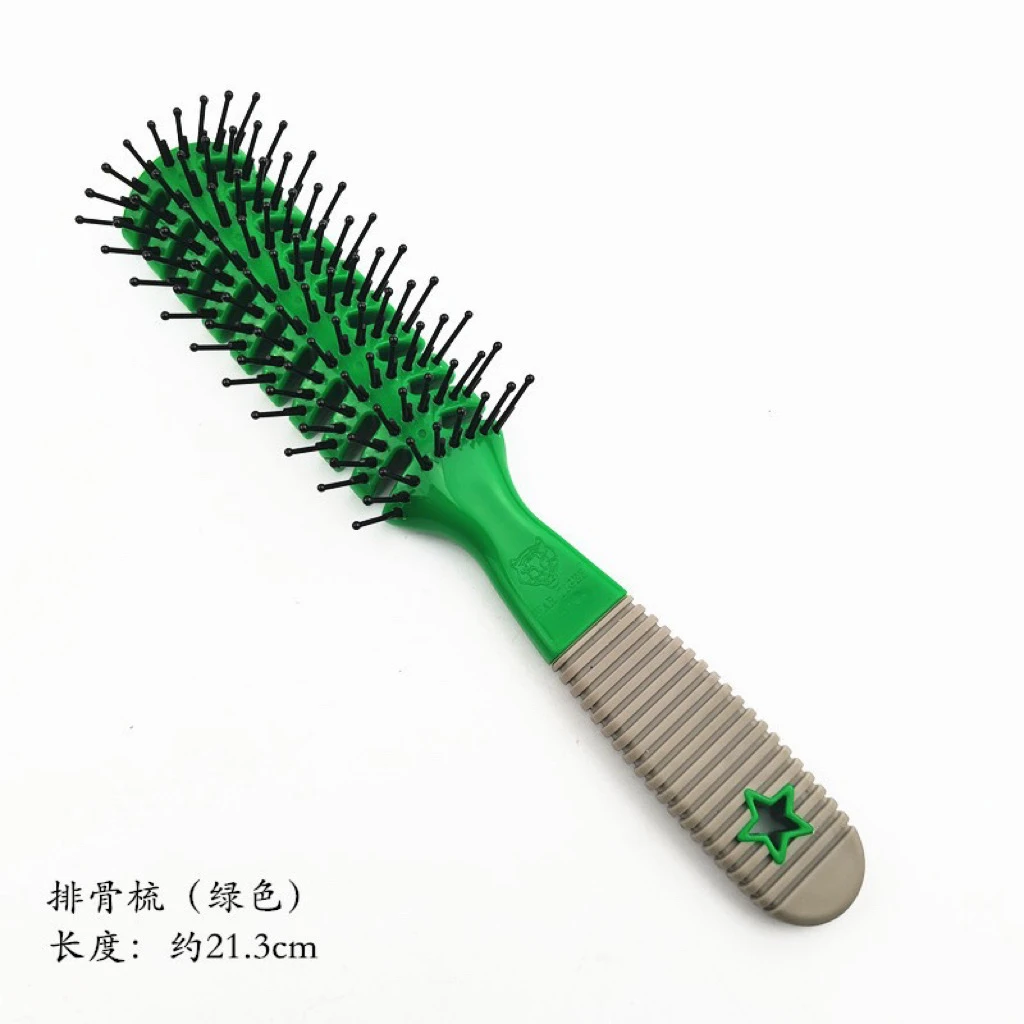 发型师专用排骨梳 理发店专用排骨梳 耐高温防滑硅胶手柄排骨梳子