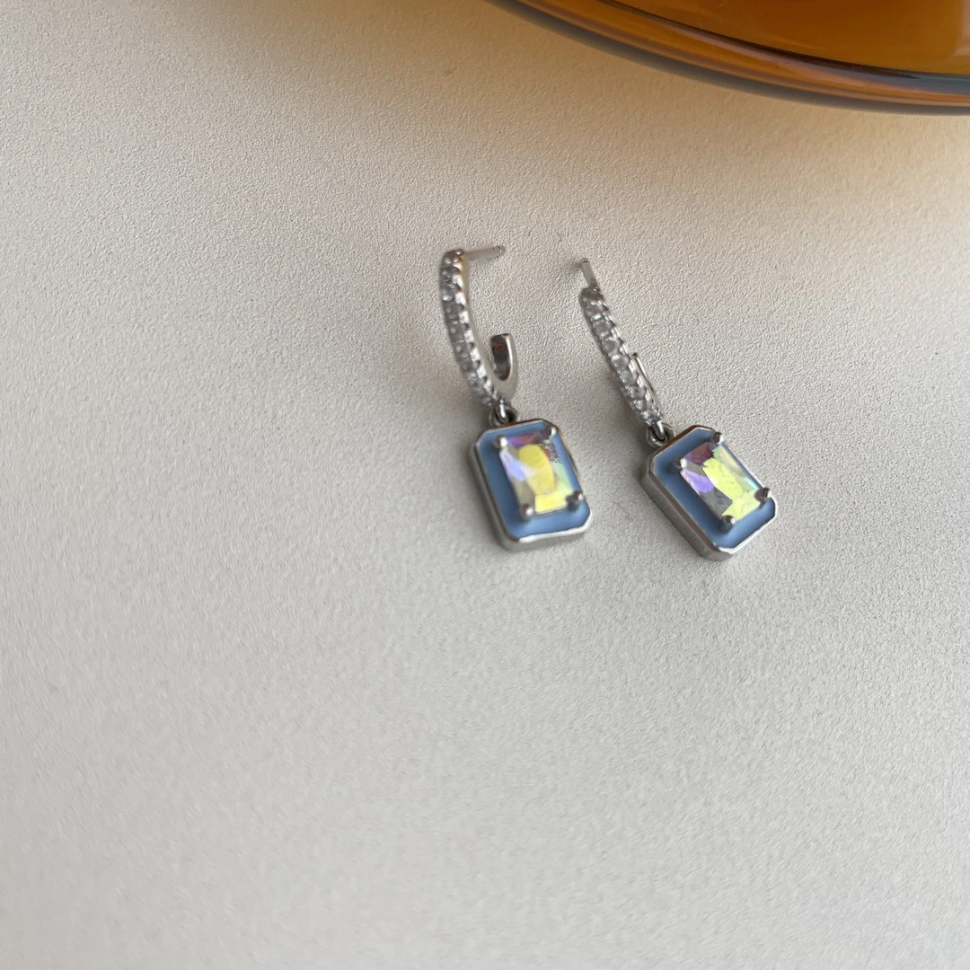 铜合金珐琅耳饰 MeDo轻奢浪漫出逃耳环时尚气质素款小众简约百搭