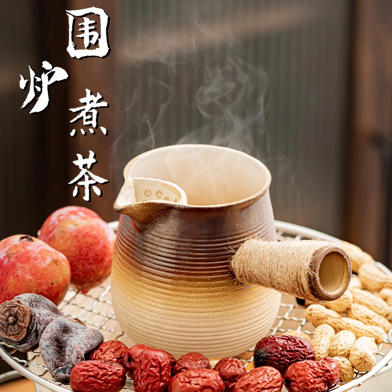 罐罐奶茶壶烤奶茶罐围炉煮茶壶陶壶煮茶罐煮茶器具全套陶罐烤奶罐