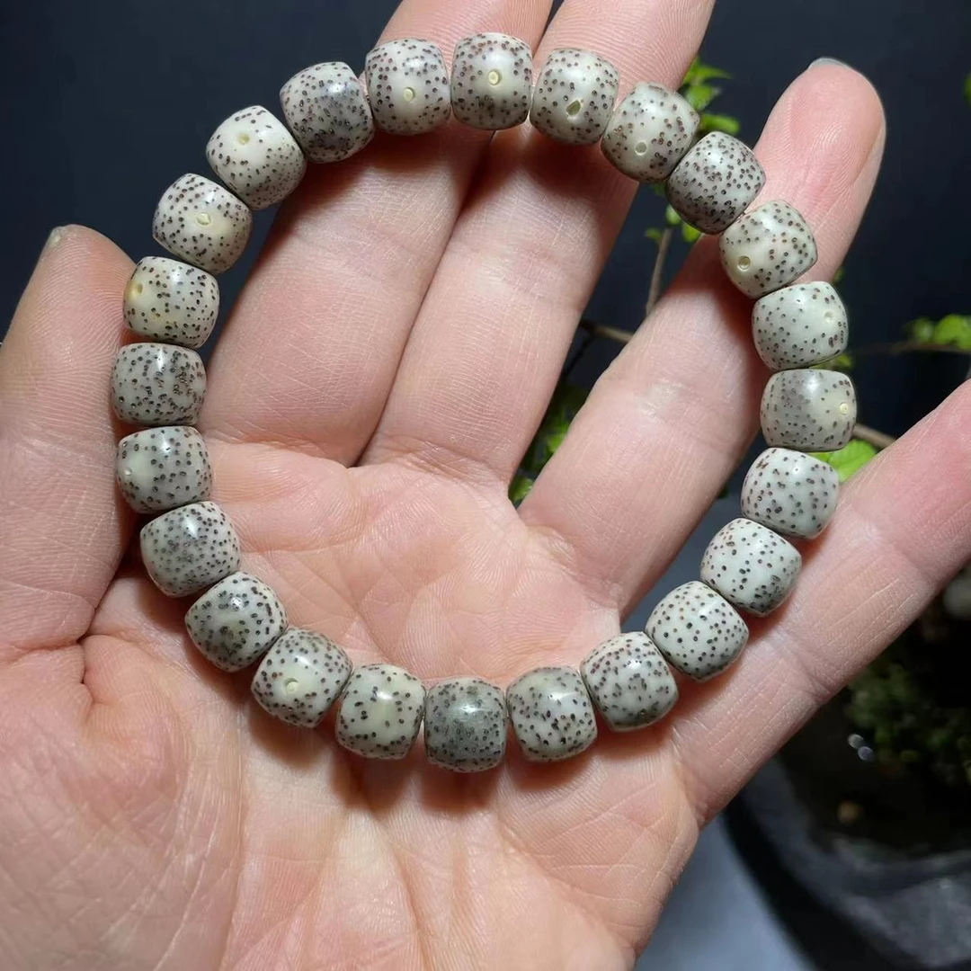 海南原生态星月菩提手串奶奶灰星月菩提文玩手串10*9108