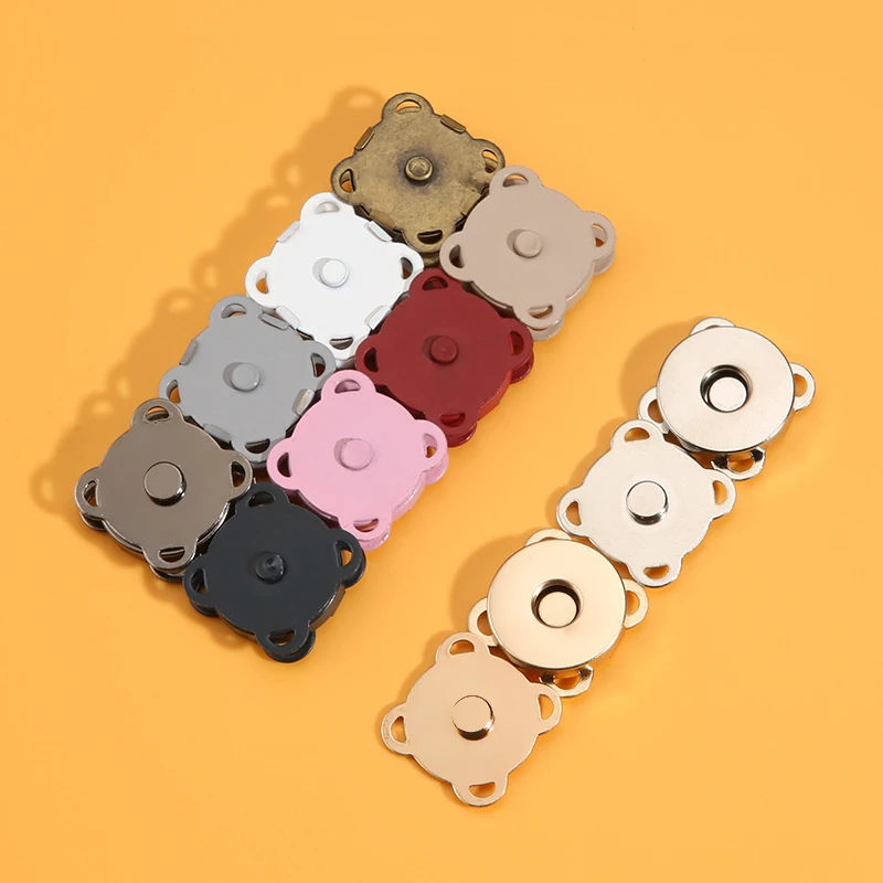 磁吸扣手缝梅花磁铁纽扣箱包强力隐形按扣强磁扣配件包包免缝暗扣