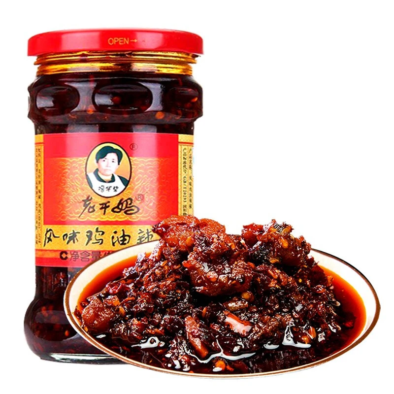 风味鸡油辣椒老妈辣子鸡鸡肉辣椒酱凉拌美味280g特产香辣爽口