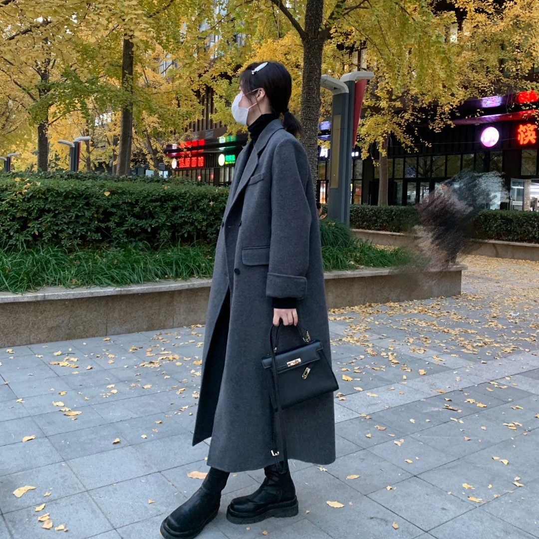 【都市大衣】定染深灰显瘦显高气质韩版大衣2025