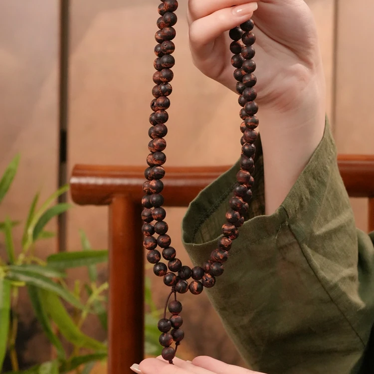 HS029 海南降真香黄金甲108颗8mm手串-全沉水*（吉祥）【真心香馆】