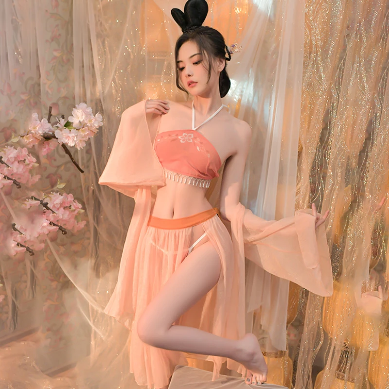 【倚楼听风馆】夏季汉元素飘逸桃花逸尘仙子汉服粉色