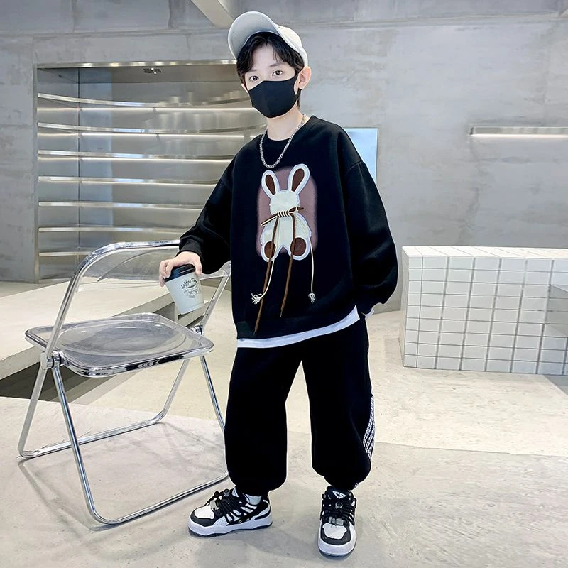 儿童装男童秋装套装春秋款2023新款中大童卫衣秋季男孩衣服帅气潮
